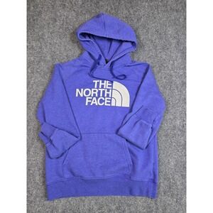 The North Face Sweatshirt Womens Medium Purple Heather Logo Pullover Hoodie